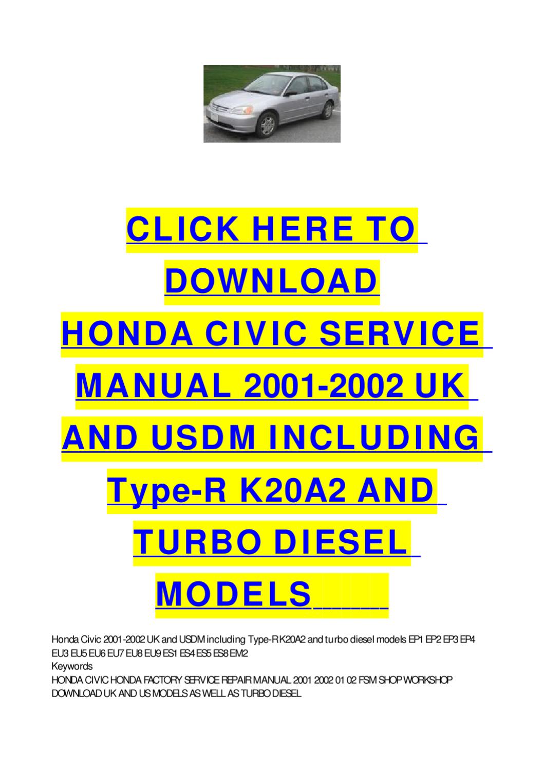 2002 honda civic repair manual free download